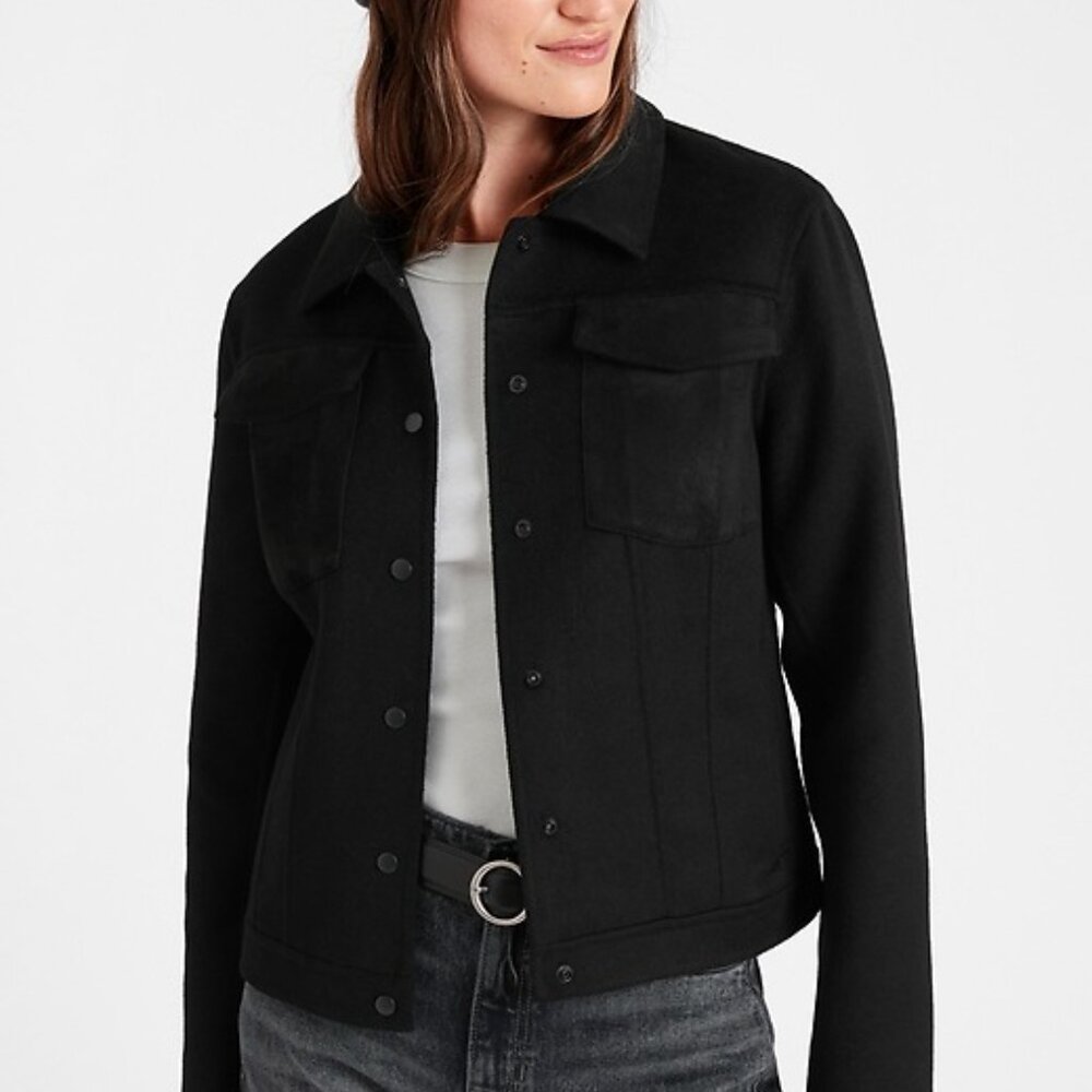 Banana Republic Womens Double-Faced Trucker Jacket _ Medium